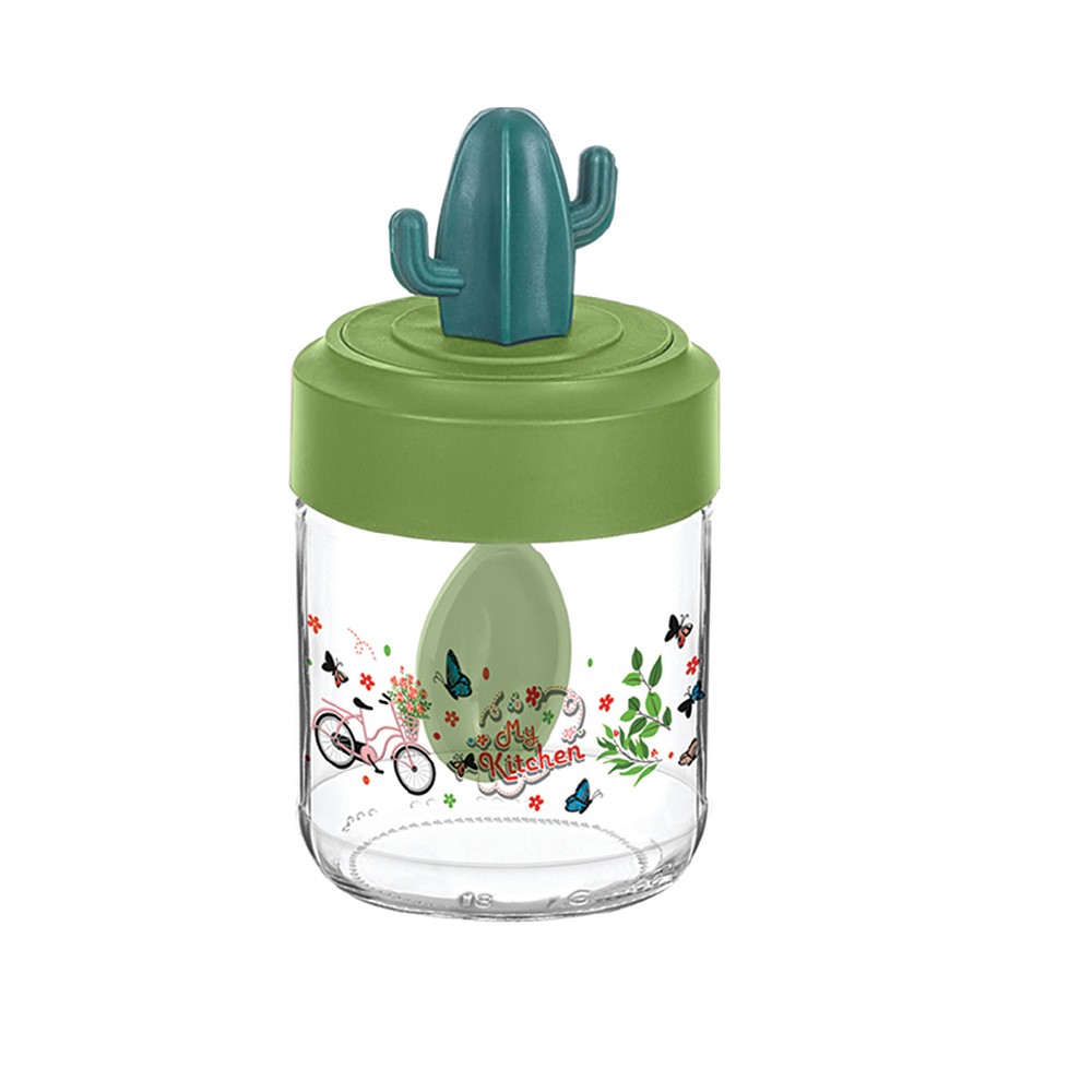 Patterned Cactus Spice Jar
